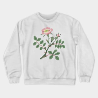 Iowa North Dakota State Flower Wild Prairie Rose Crewneck Sweatshirt